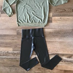 CARBON38 High Rise Full-Length Legging Wide Waistband Takara M